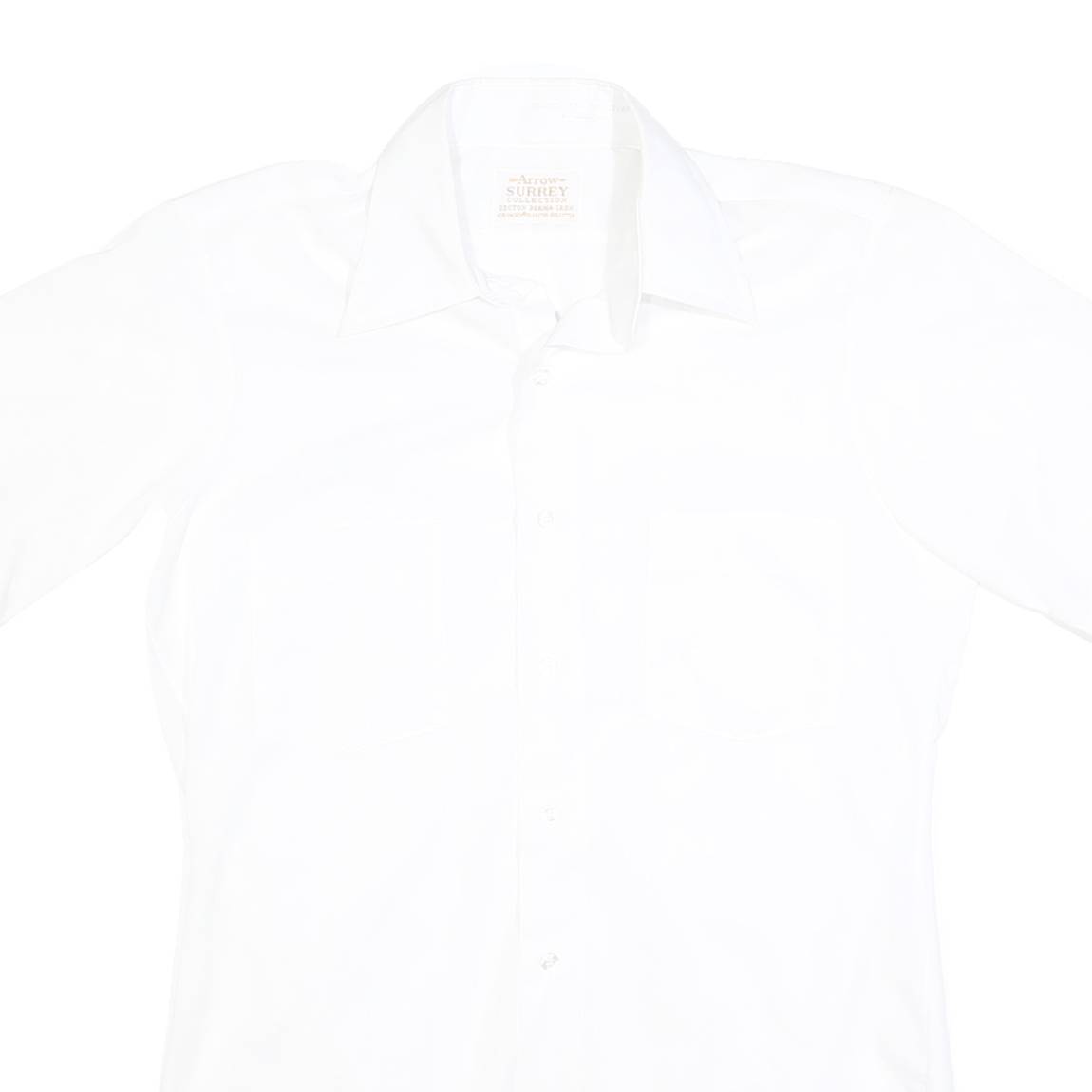Womens White Plain Cotton Shirt M Casual Button Down Short Sleeve