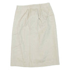 Womens Pencil Skirt Beige Knee Length S
