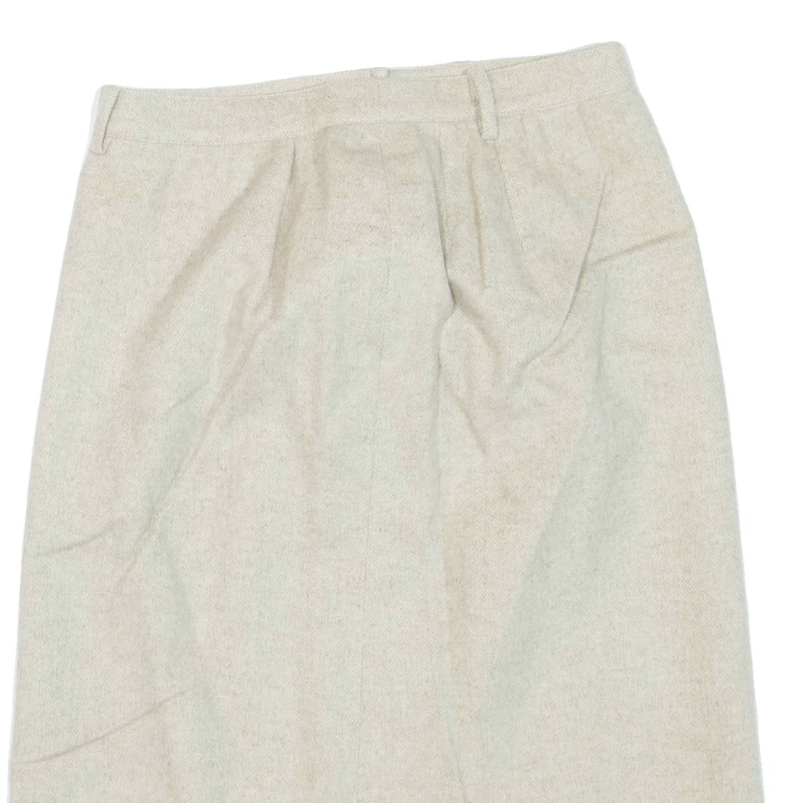 Womens Pencil Skirt Beige Knee Length S