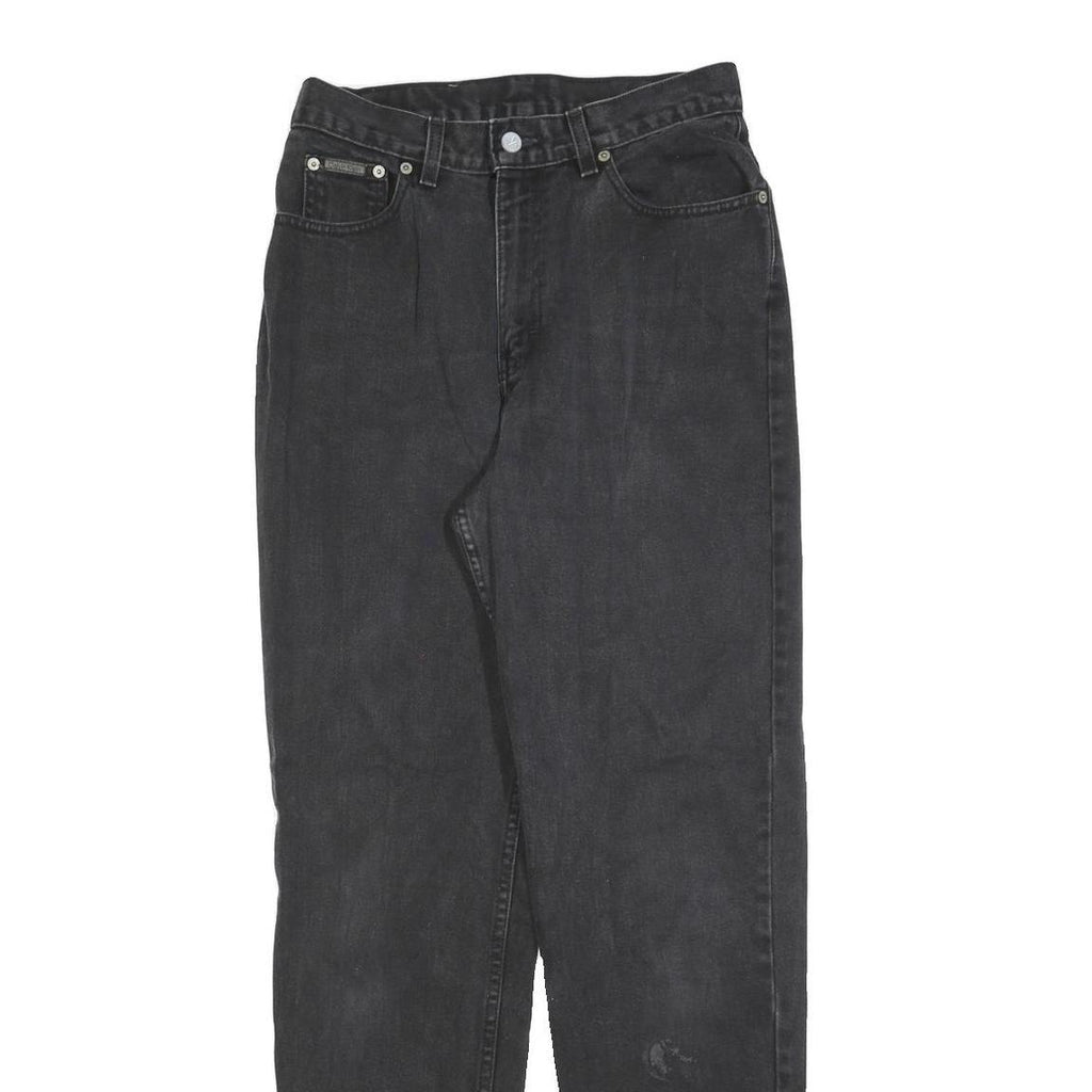 CALVIN KLEIN Womens Jeans Black Slim Skinny Denim W28 L32 Classic Zip Pockets