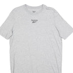 REEBOK Womens Grey Cotton Blend Day Dress Jersey Short Sleeve S Casual Summer