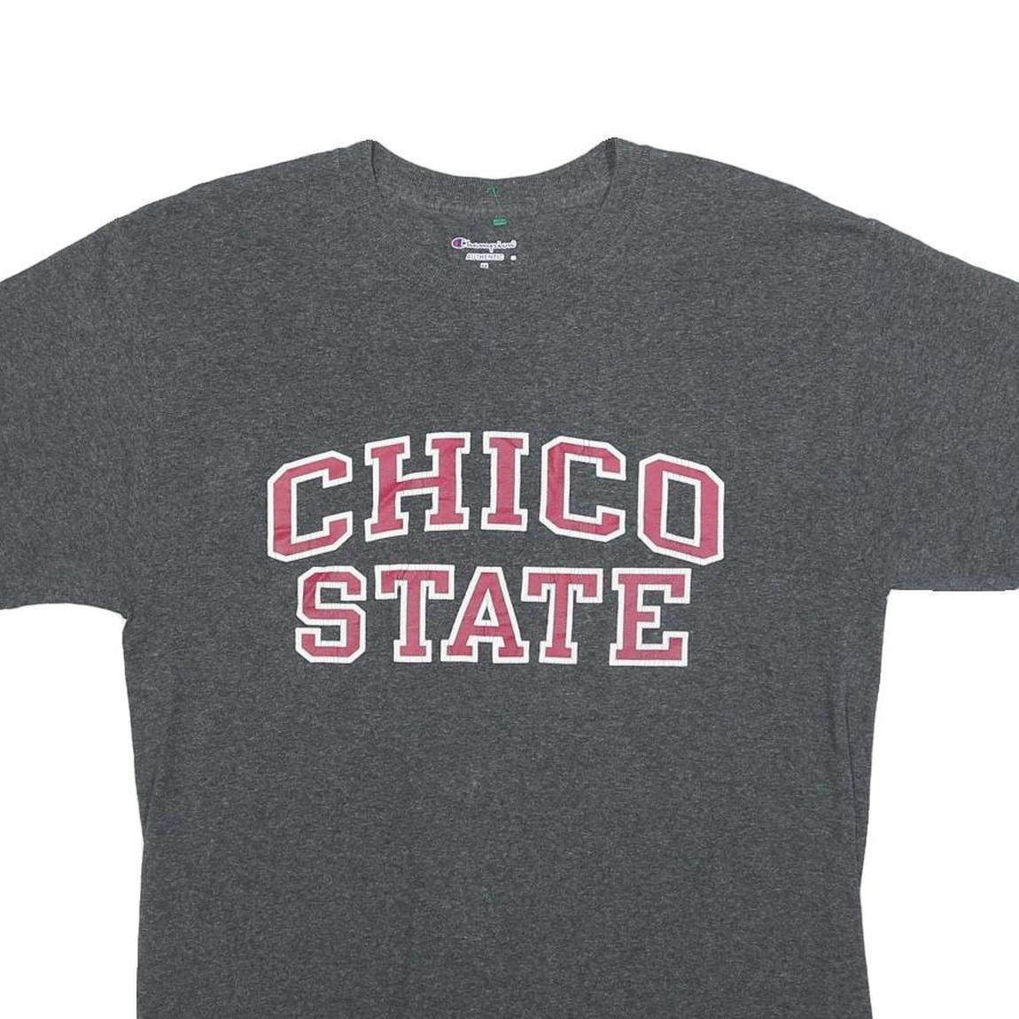 CHAMPION Mens Grey Chico State Graphic T-Shirt M Short Sleeve Crew Neck Casual