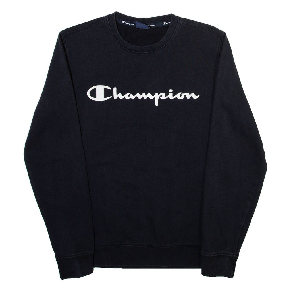 CHAMPION Mens Sweatshirt Black Crew Neck S
