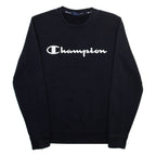 CHAMPION Mens Sweatshirt Black Crew Neck S