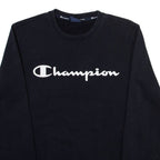 CHAMPION Mens Sweatshirt Black Crew Neck S
