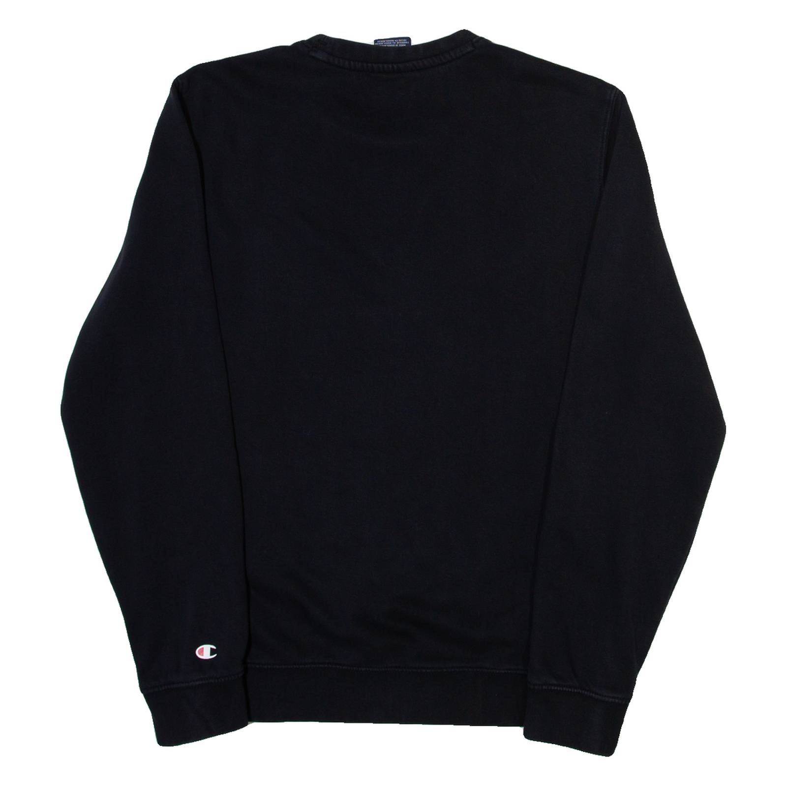 CHAMPION Mens Sweatshirt Black Crew Neck S