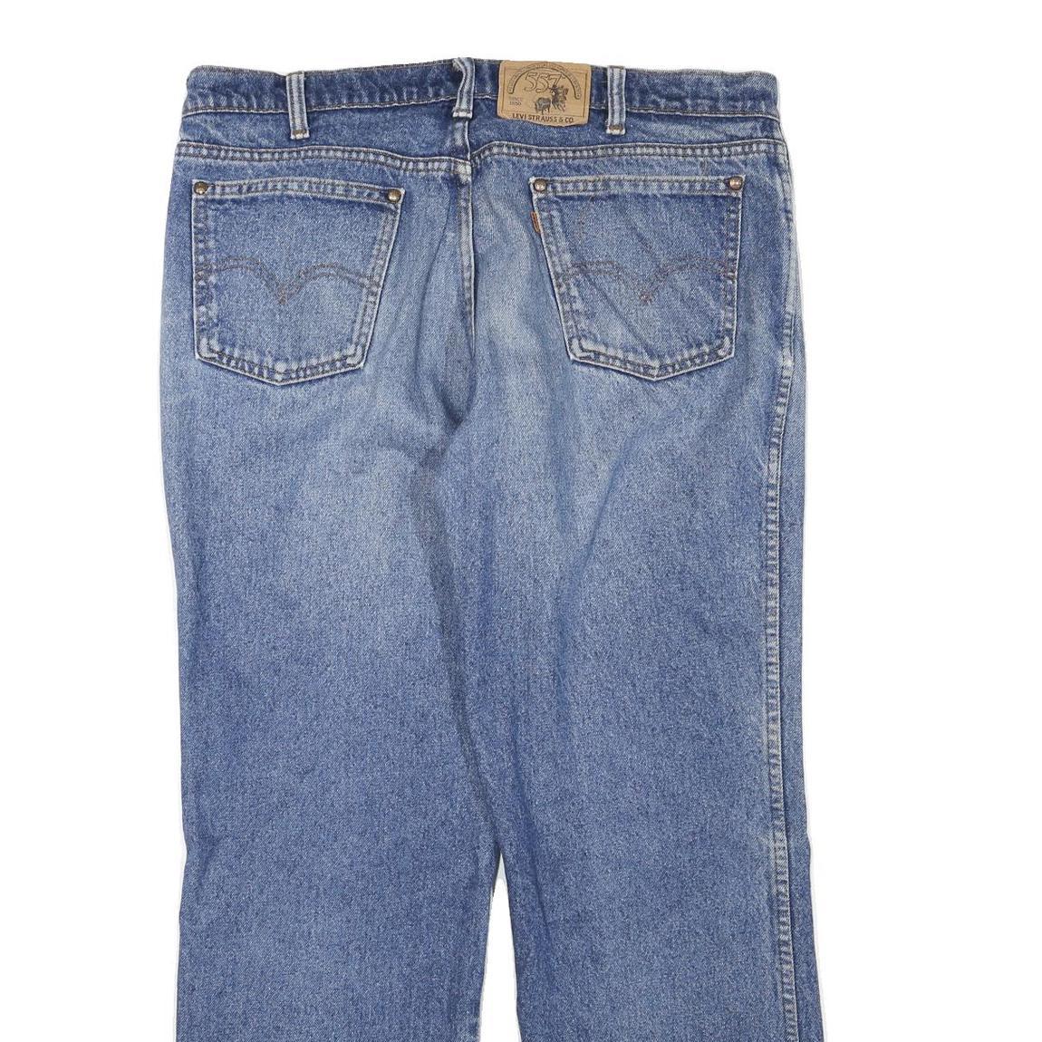 LEVI'S 557 Mens Blue Regular Straight Denim Medium W36 L29 Cotton Blend Zip