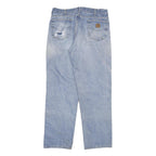 CARHARTT Mens Relaxed Denim Light Blue Cotton Blend Jeans W36 L34 Casual