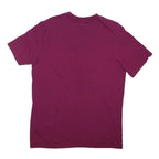 ADIDAS Mens Purple Graphic T-Shirt S Short Sleeve Crew Neck Cotton Blend