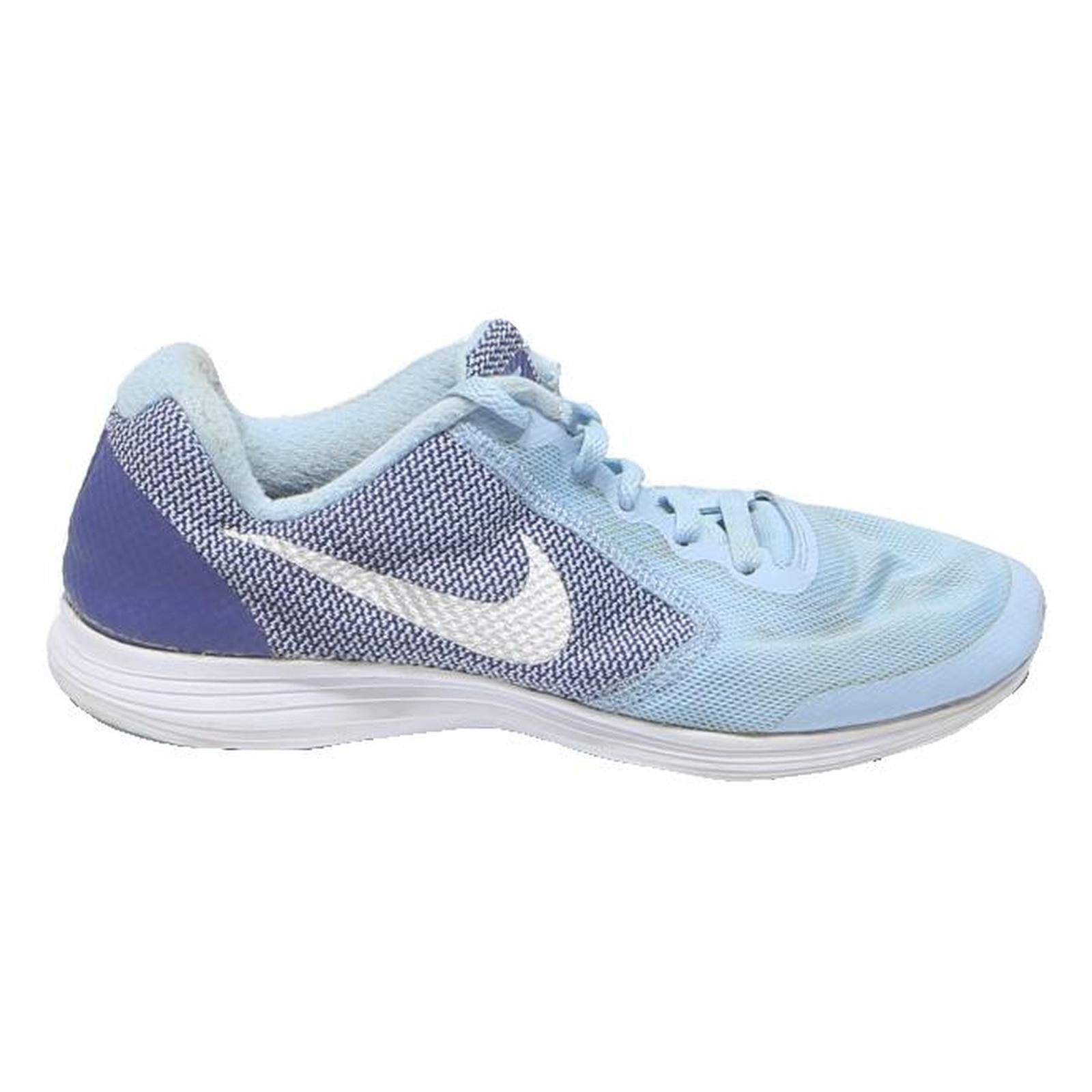 NIKE Boys Low Top Trainers Blue Synthetic UK 4 Lightweight Breathable Footwear