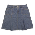 BASS JEANS Womens Blue Denim A-Line Knee Length Woven Skirt L Denim Cotton Blend