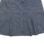 BASS JEANS Womens Blue Denim A-Line Knee Length Woven Skirt L Denim Cotton Blend