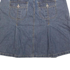 BASS JEANS Womens Blue Denim A-Line Knee Length Woven Skirt L Denim Cotton Blend