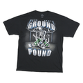 LIQUID BLUE Mens Black Ground & Pound Graphic T-Shirt XL Short Sleeve Crew Neck