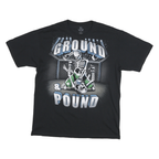 LIQUID BLUE Mens Black Ground & Pound Graphic T-Shirt XL Short Sleeve Crew Neck