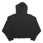 KARL KANI Womens Black & White Grey Signature Hoodie XS Streetwear Cropped
