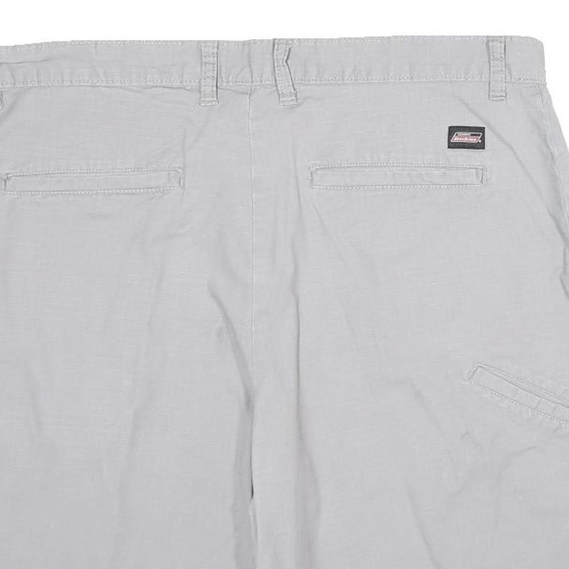 DICKIES Mens Shorts Grey Casual Regular L W34 Workwear Cotton Blend