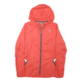 PUMA Womens Red Lightweight Hooded Jacket S Polyester Plain Zip Sportswear