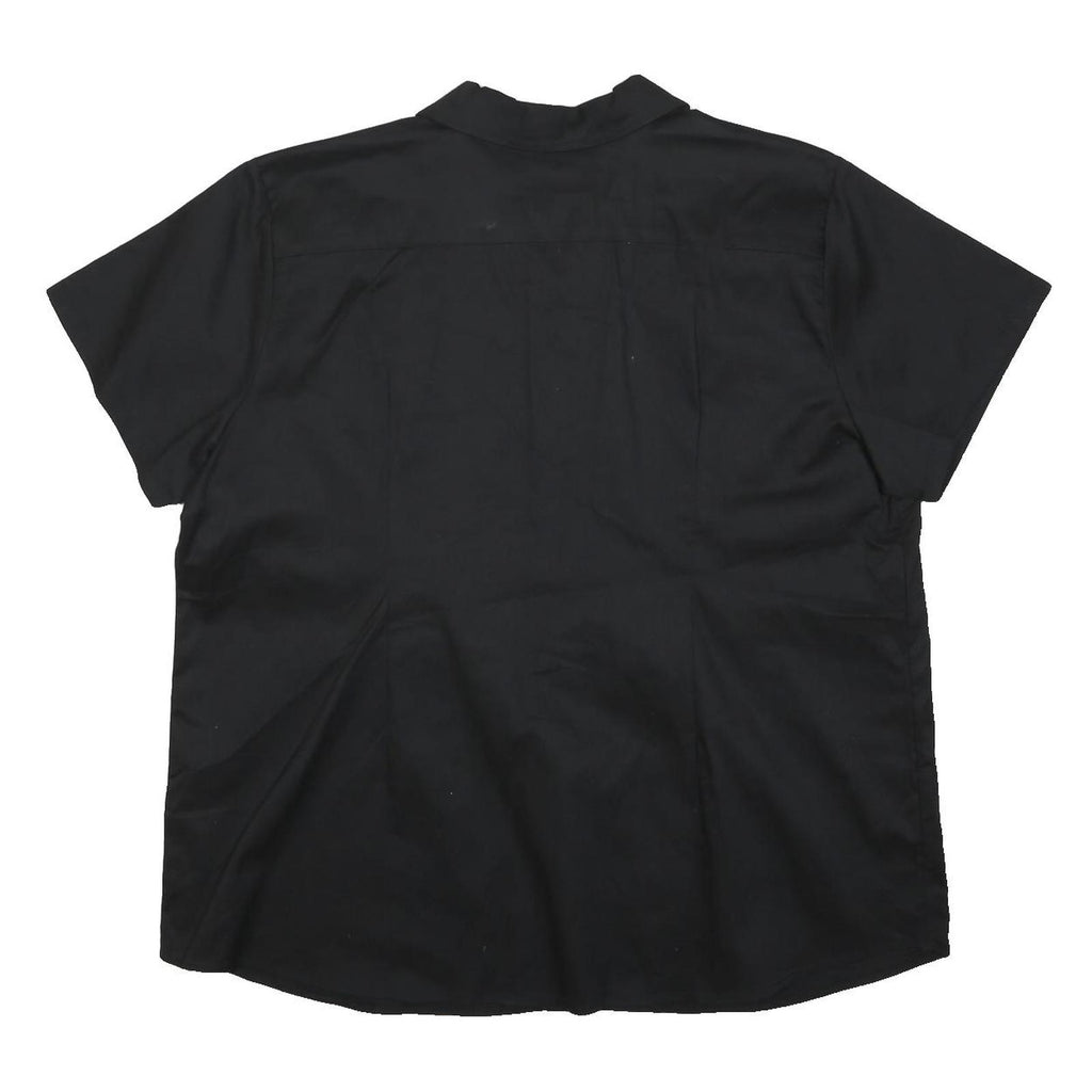 DICKIES Womens Black Workwear Shirt 2XL Polyester Button-Up Casual Uniform