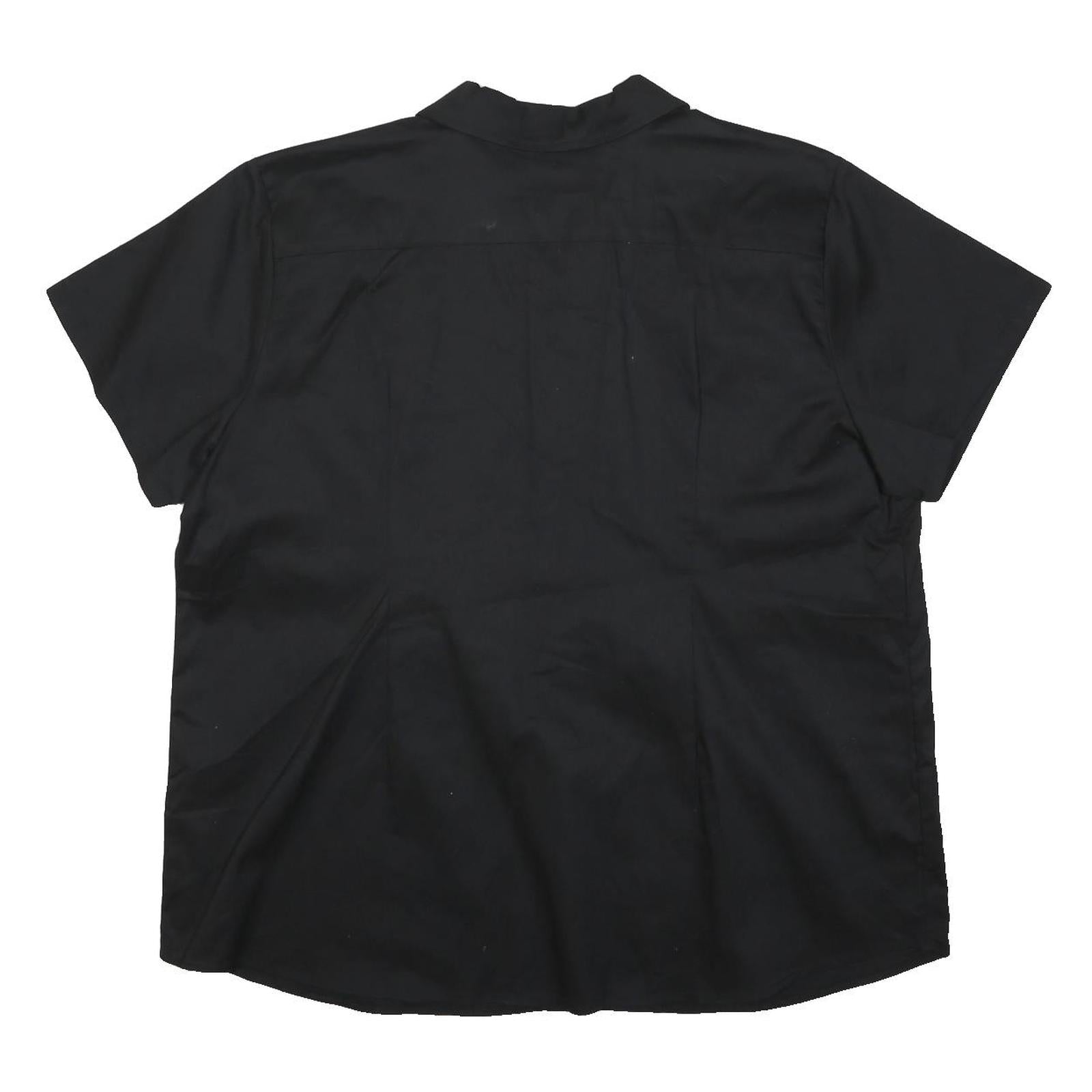 DICKIES Womens Black Workwear Shirt 2XL Polyester Button-Up Casual Uniform