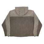 CARHARTT Mens Brown & Beige Nylon Hooded Zip Jacket 2XL Outdoor Waterproof