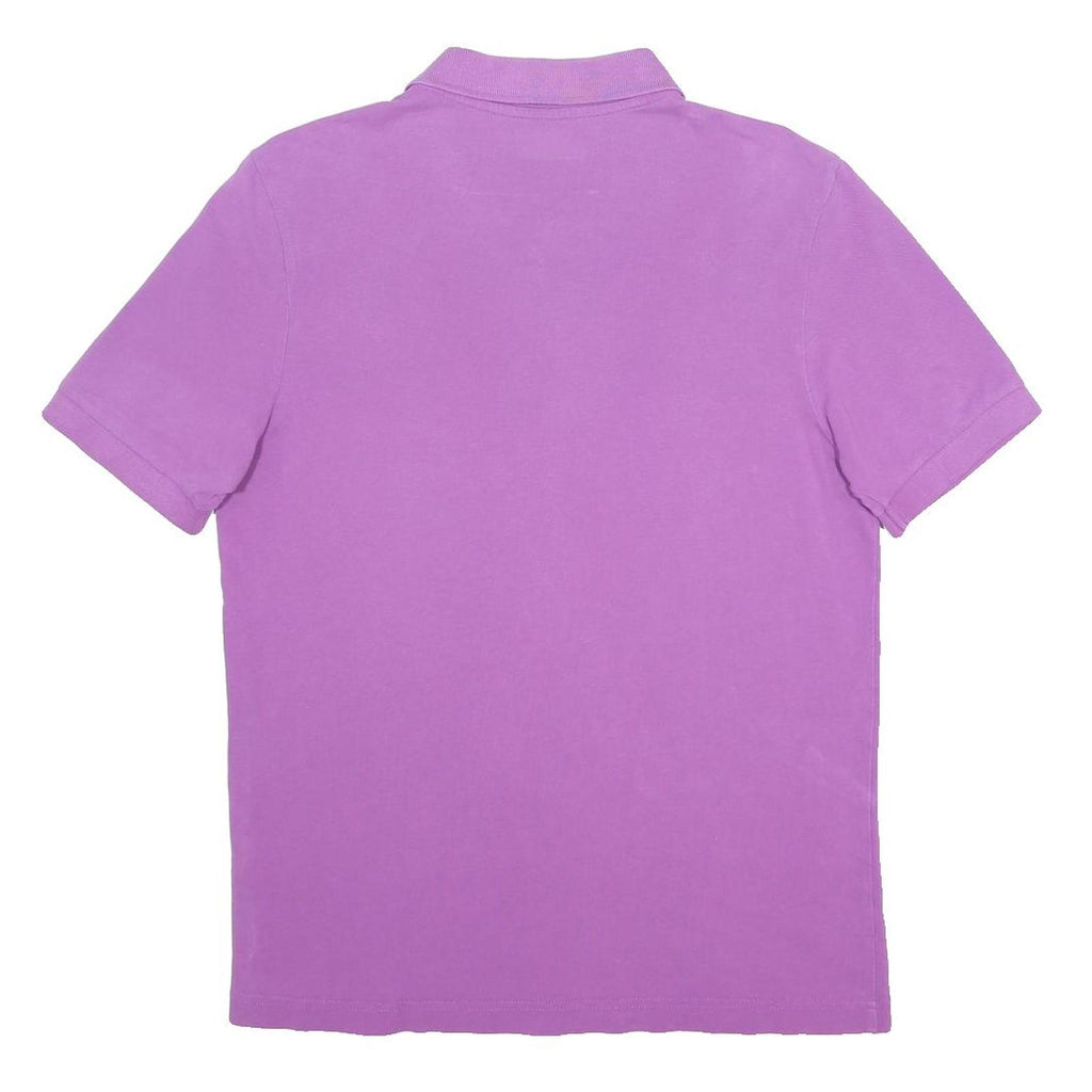 KAPPA Mens Purple Short Sleeve Plain Polo Shirt M Cotton Casual Sportswear