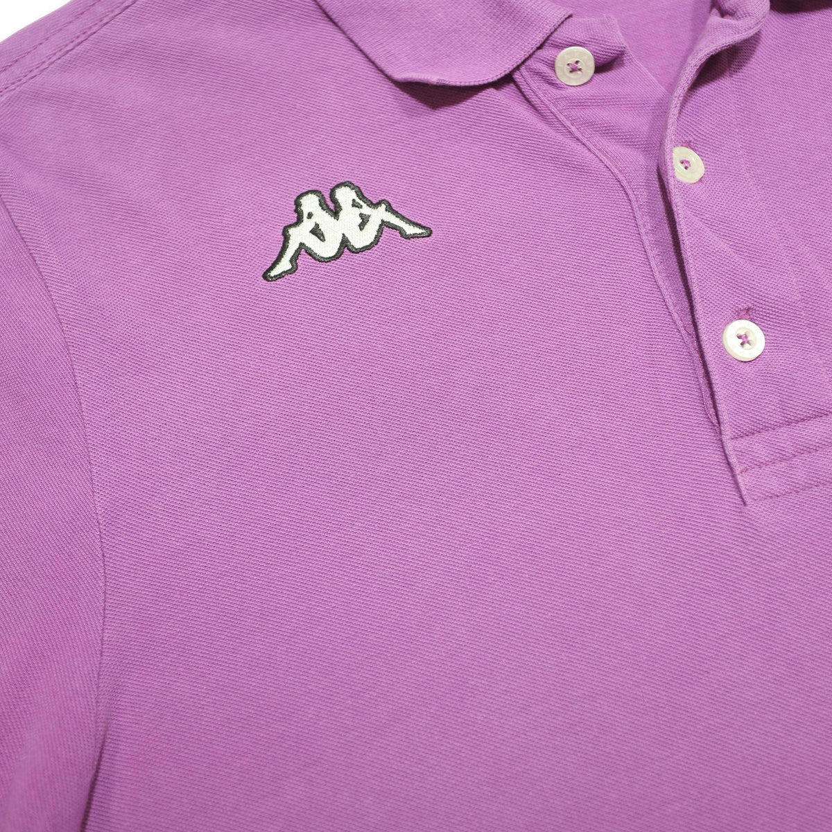 KAPPA Mens Purple Short Sleeve Plain Polo Shirt M Cotton Casual Sportswear