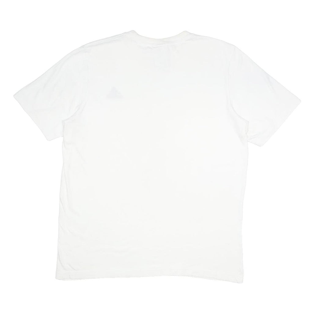 ADIDAS Mens White L Cotton Blend Short Sleeve Crew Neck Classic T-Shirt