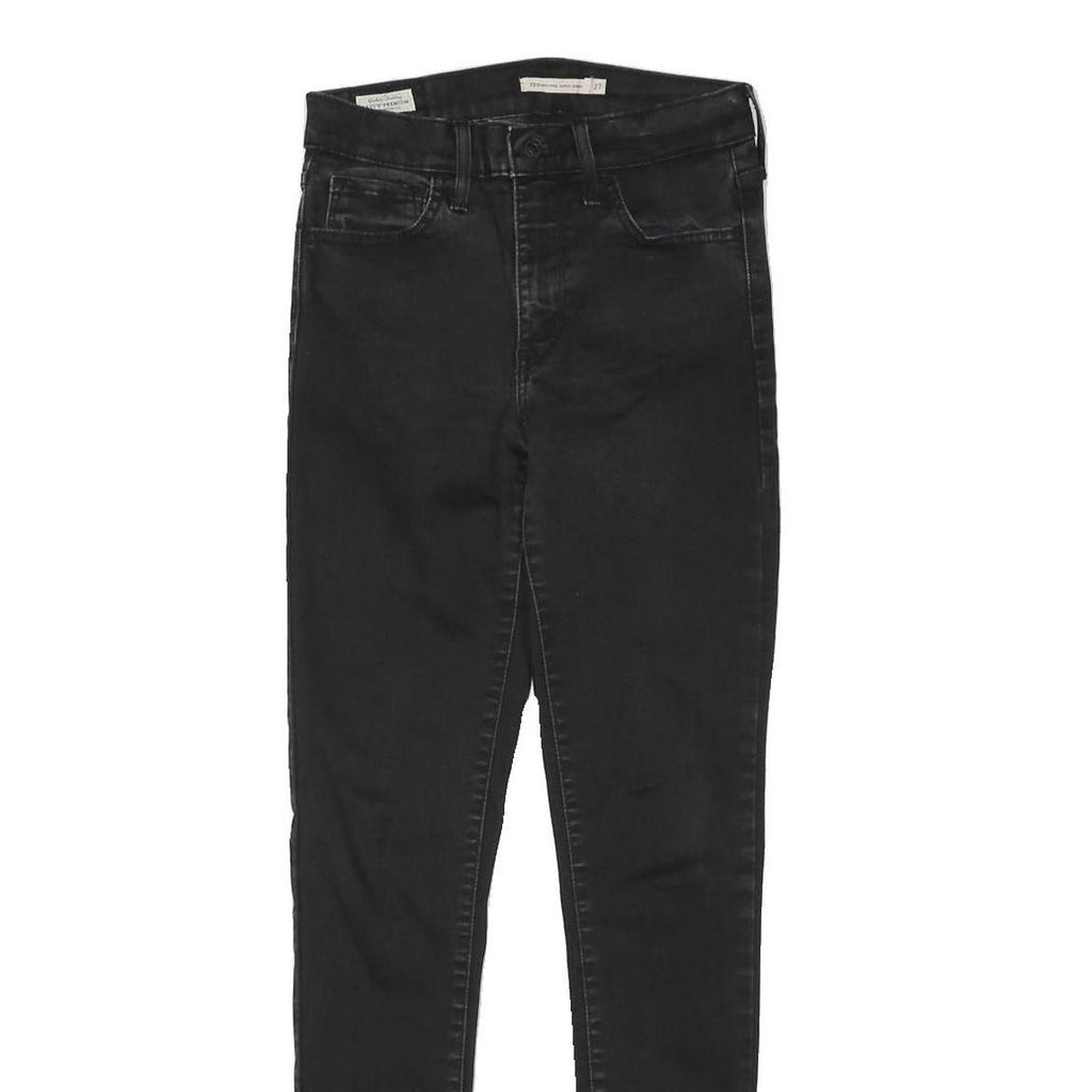 LEVI'S Womens Slim Black Denim Slim Jeans W26 L30 Stretch Cotton Blend