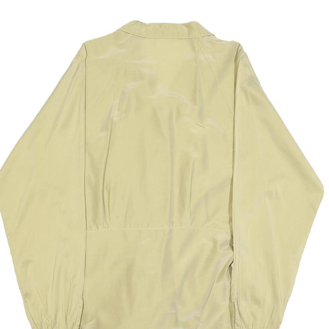 MAX MARA Womens Beige Silk Blend Shirt Long Sleeve Collared S Elegant Tie Hem