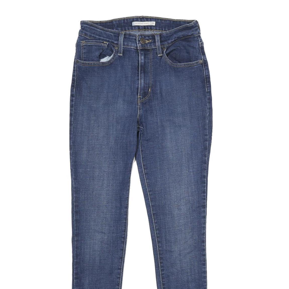 LEVI'S 721 High Rise Super Skinny Womens Jeans Blue Slim Skinny Denim W24 L29