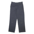 DICKIES Mens Regular Fit Cotton Blend Navy Blue Trousers W30 L30 Workwear Zip