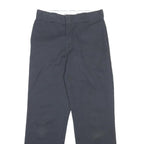 DICKIES Mens Regular Fit Cotton Blend Navy Blue Trousers W30 L30 Workwear Zip