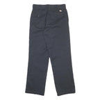 DICKIES Mens Regular Fit Cotton Blend Navy Blue Trousers W30 L30 Workwear Zip