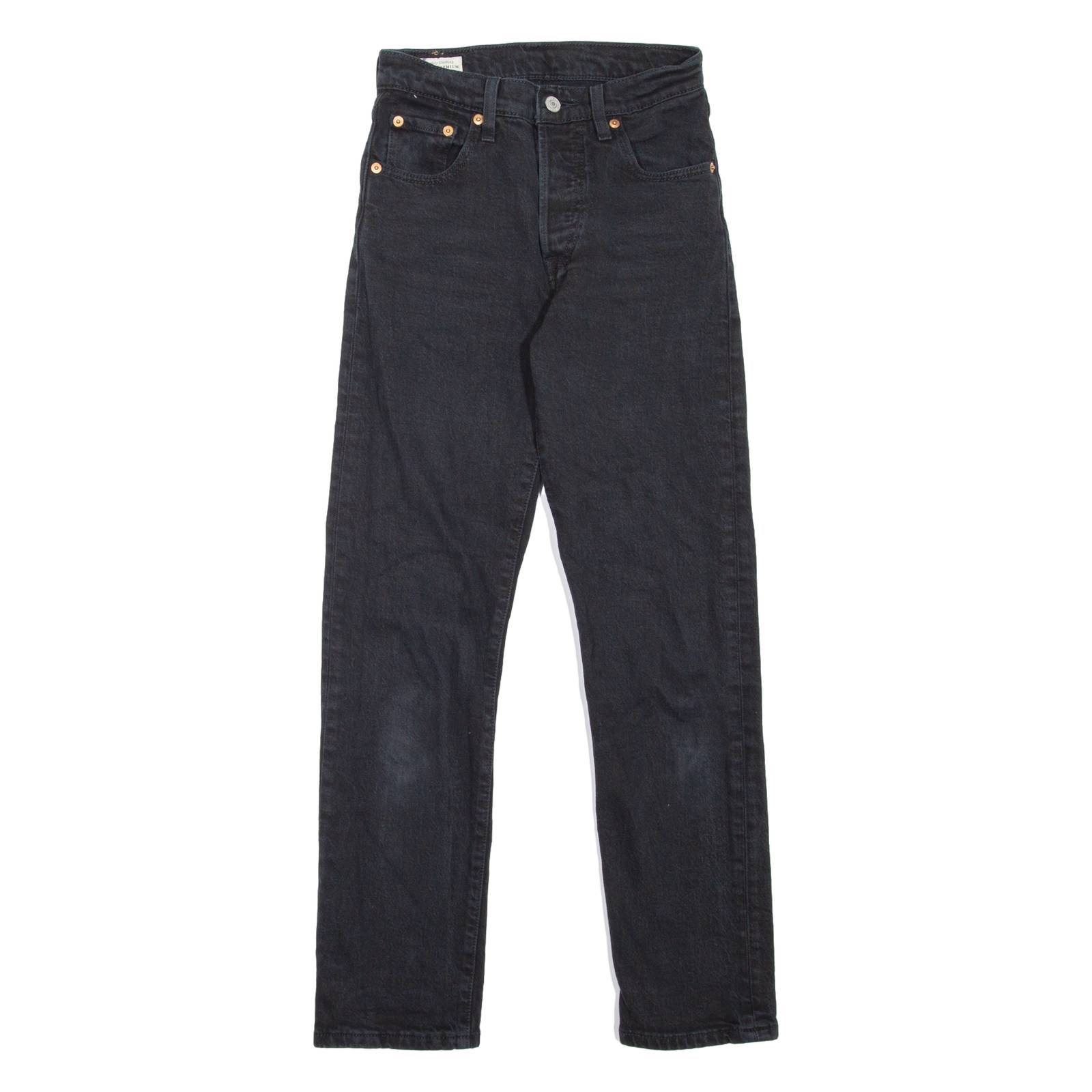 LEVI'S 501 BIG E Jeans Womens Black Regular Straight W23 L28