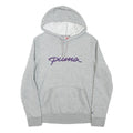 PUMA Womens Grey Hoodie S Cotton Blend Pullover Casual Hoodie