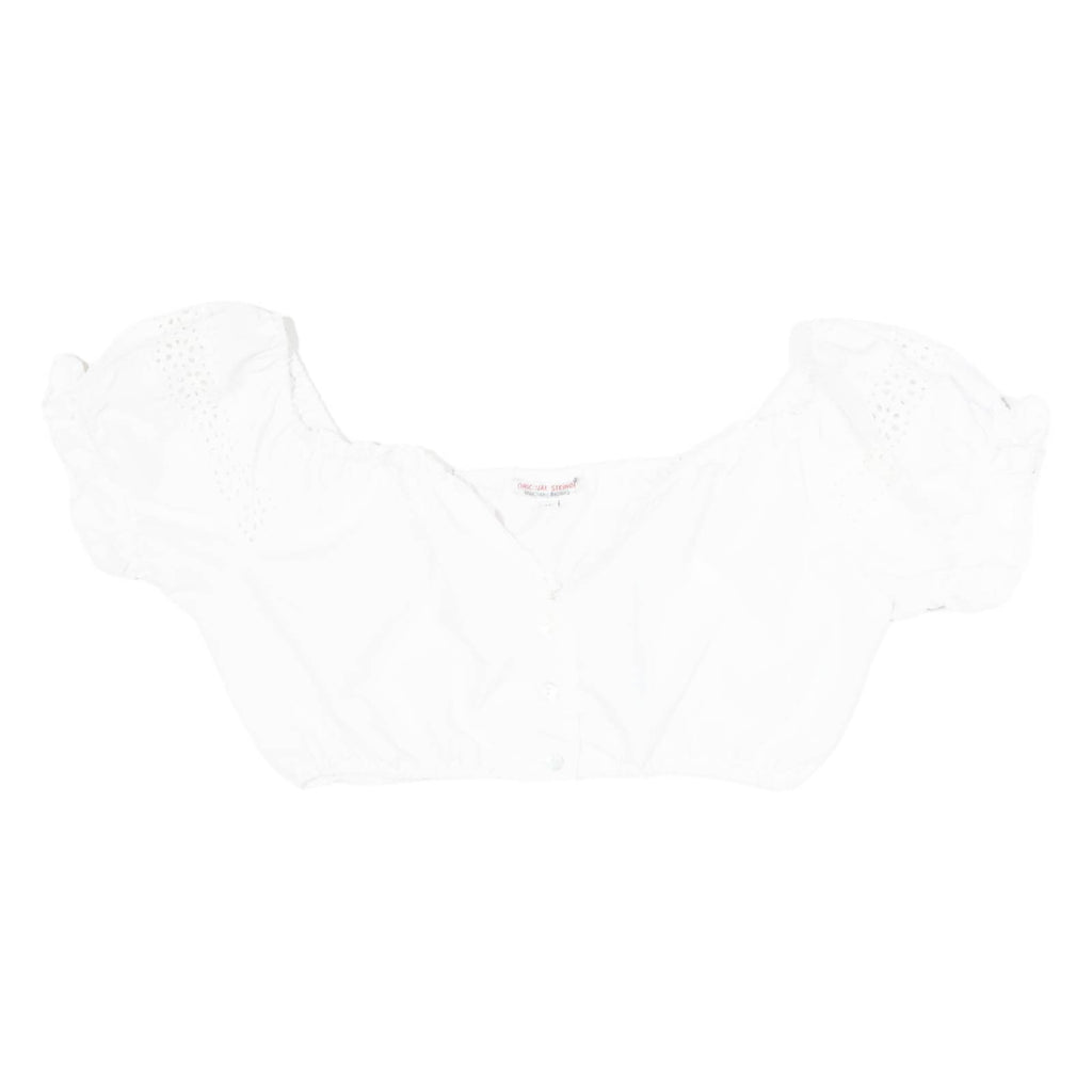ORIGINAL STEINDL Womens Milkmaid Blouse White Puff Sleeve M