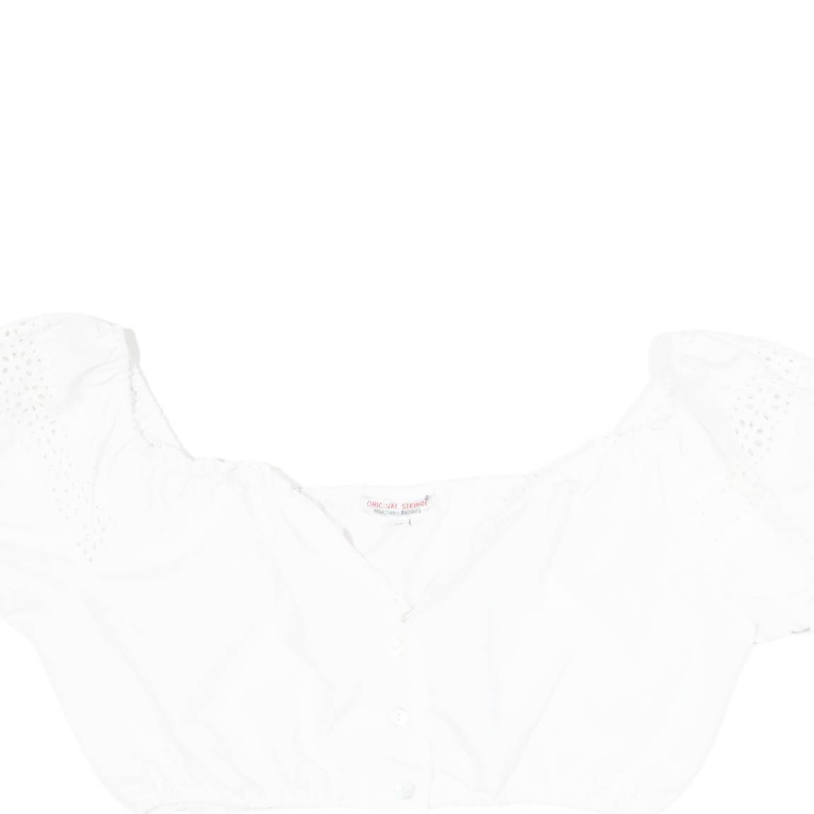 ORIGINAL STEINDL Womens Milkmaid Blouse White Puff Sleeve M