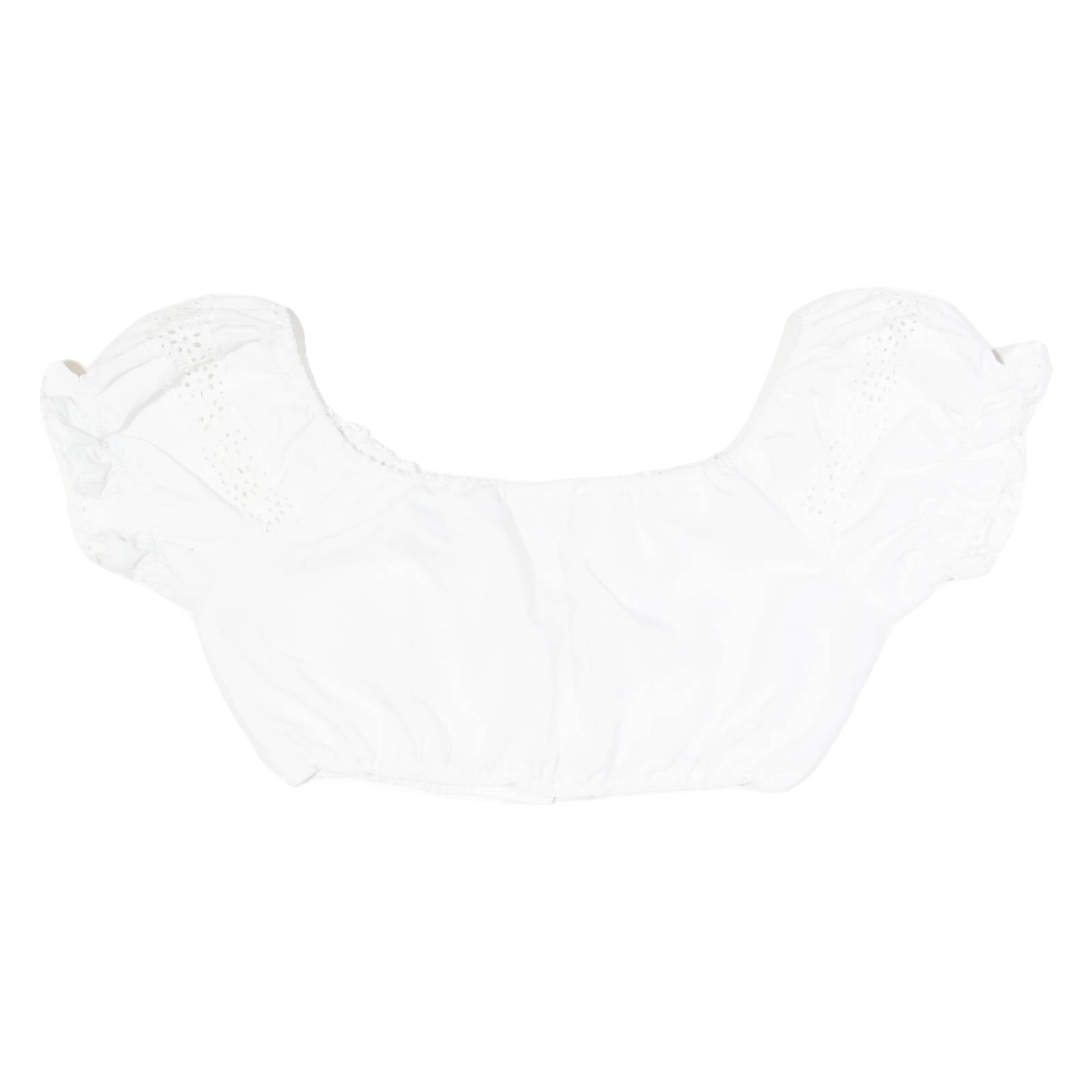 ORIGINAL STEINDL Womens Milkmaid Blouse White Puff Sleeve M