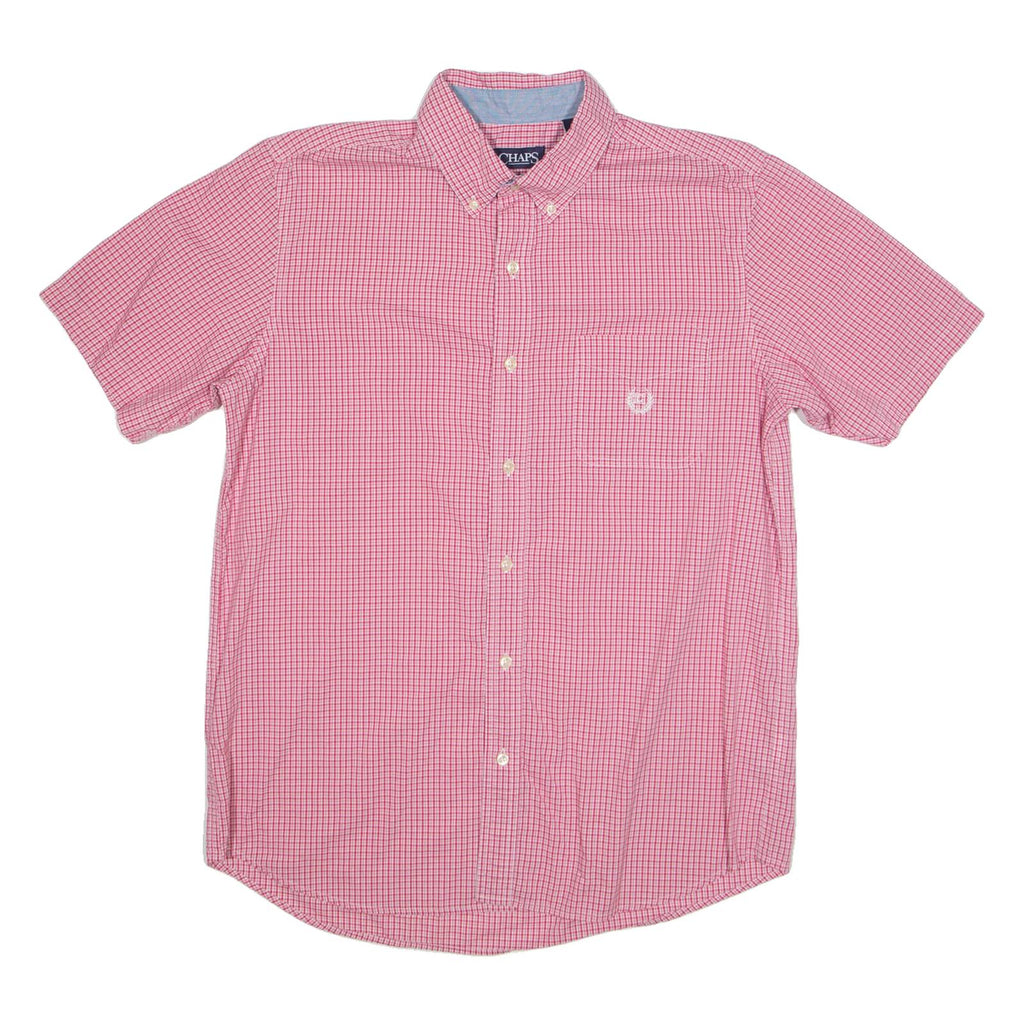 CHAPS Mens Shirt Red Check M