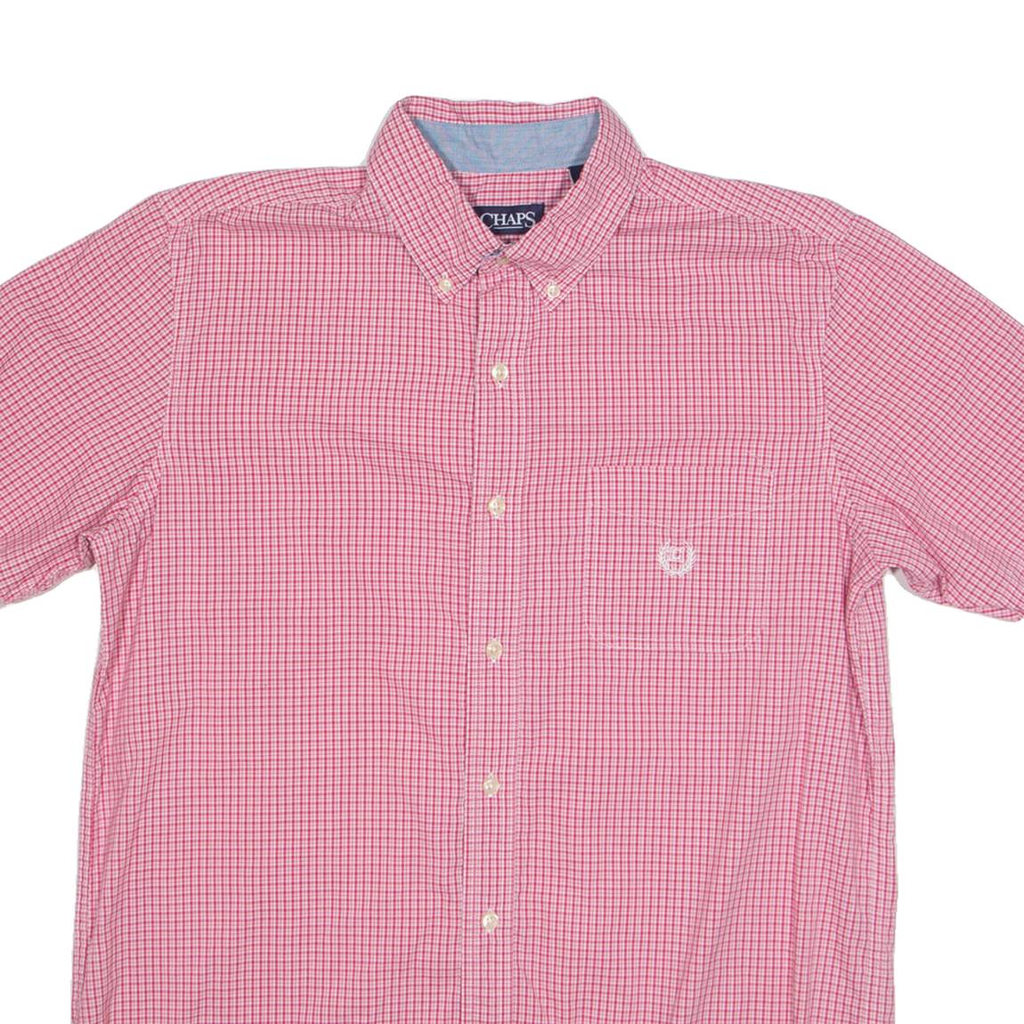 CHAPS Mens Shirt Red Check M