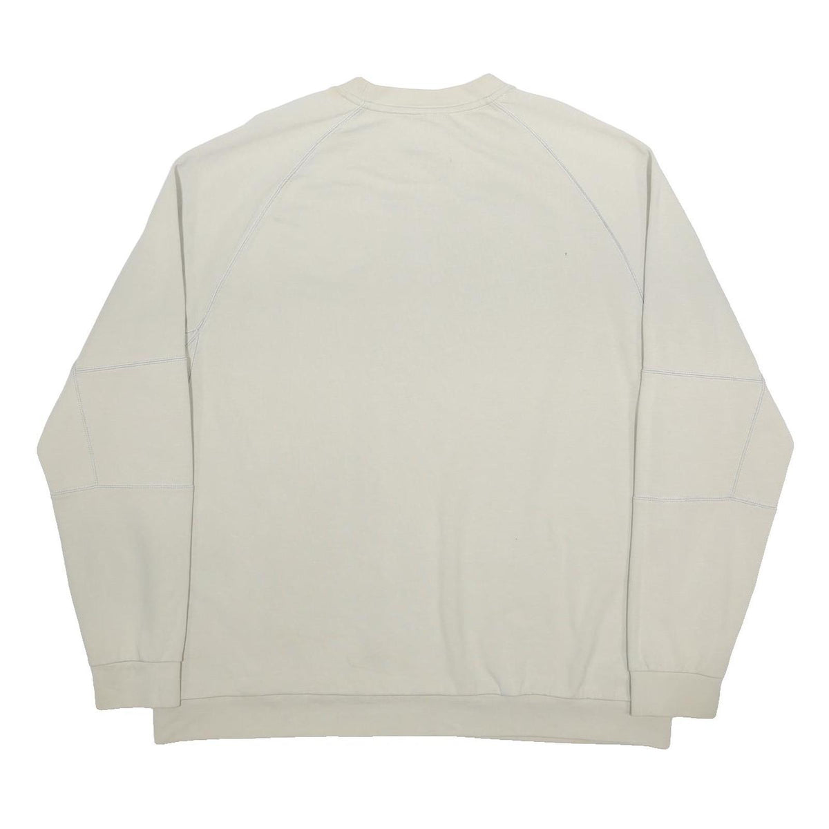 NIKE Mens Beige Cotton Blend Sweatshirt 2XL Crew Neck Long Sleeve Casual