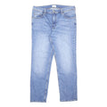 MUSTANG Mens Slim Blue Denim Jeans W34 L30 Light Wash Zip Classic Fit Pockets