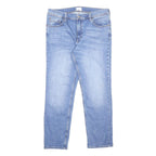 MUSTANG Mens Slim Blue Denim Jeans W34 L30 Light Wash Zip Classic Fit Pockets