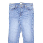 MUSTANG Mens Slim Blue Denim Jeans W34 L30 Light Wash Zip Classic Fit Pockets