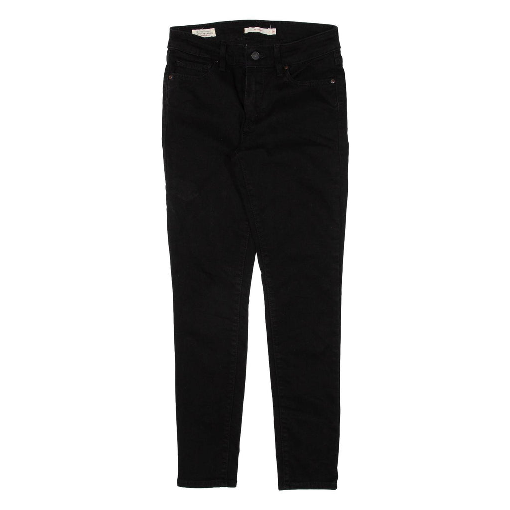 LEVI'S 711 BIG E Womens Trousers Black Slim Skinny W26 L28