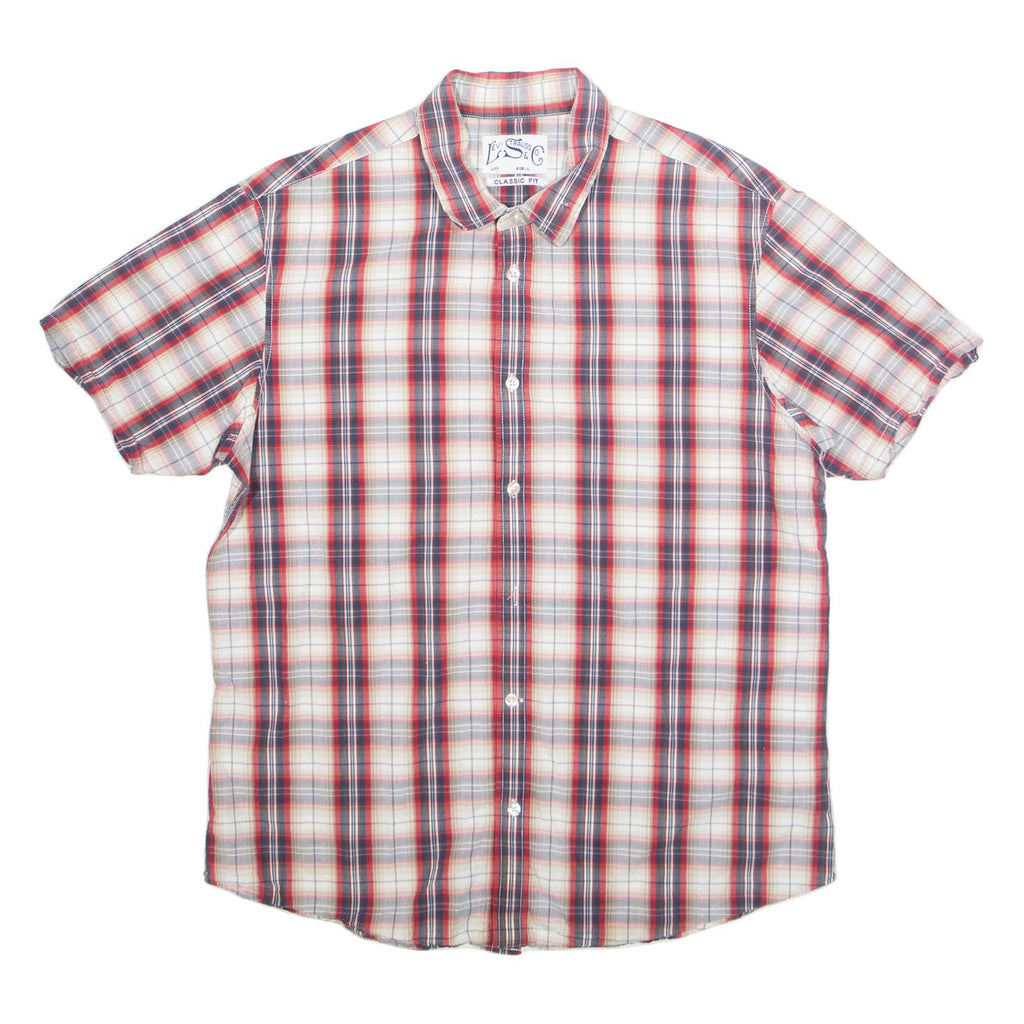 LEVI'S Mens Shirt Red Check L