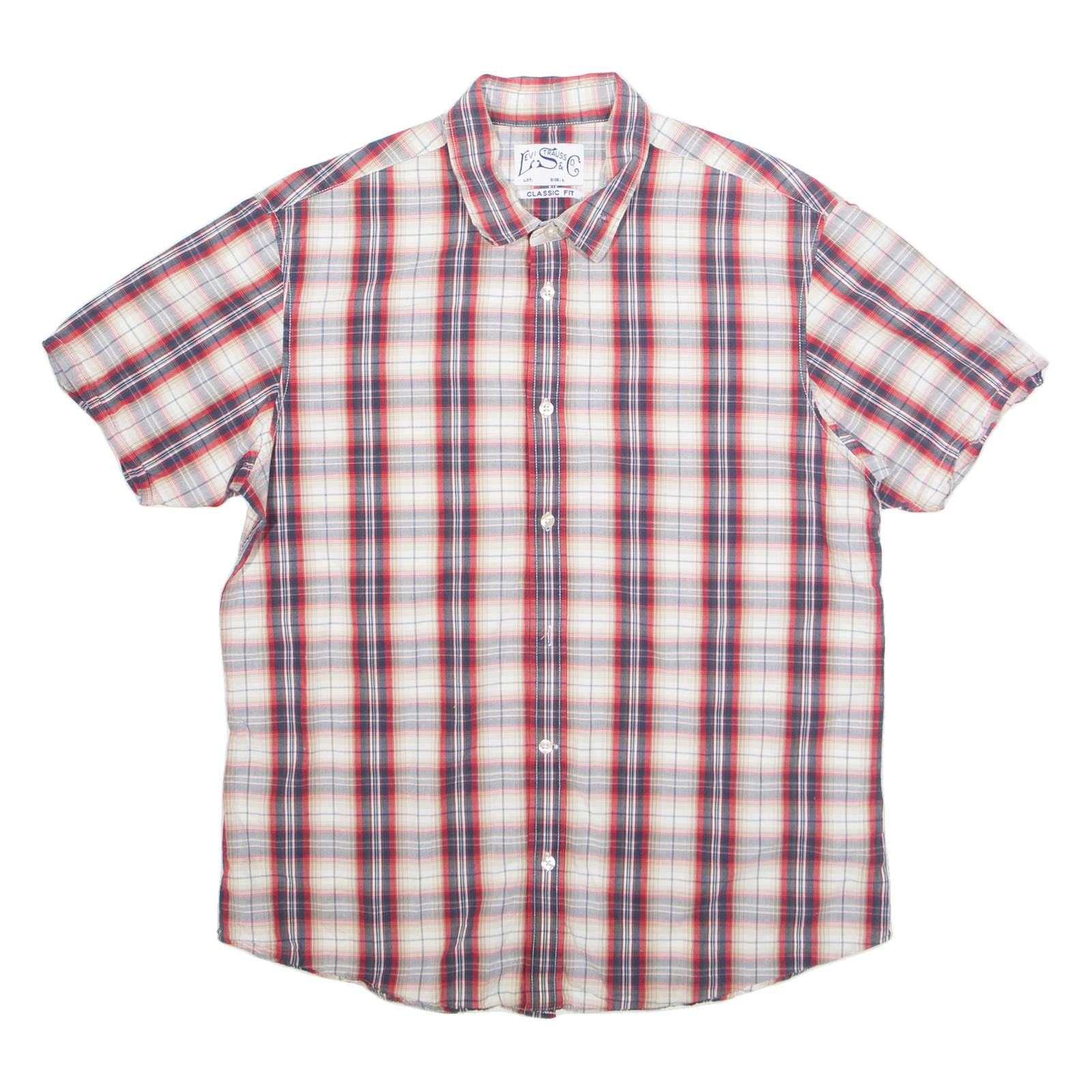 LEVI'S Mens Shirt Red Check L