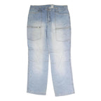 Mens Light Blue Cotton Regular Fit Straight Leg Denim Jeans W38 L33 Casual