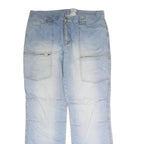 Mens Light Blue Cotton Regular Fit Straight Leg Denim Jeans W38 L33 Casual